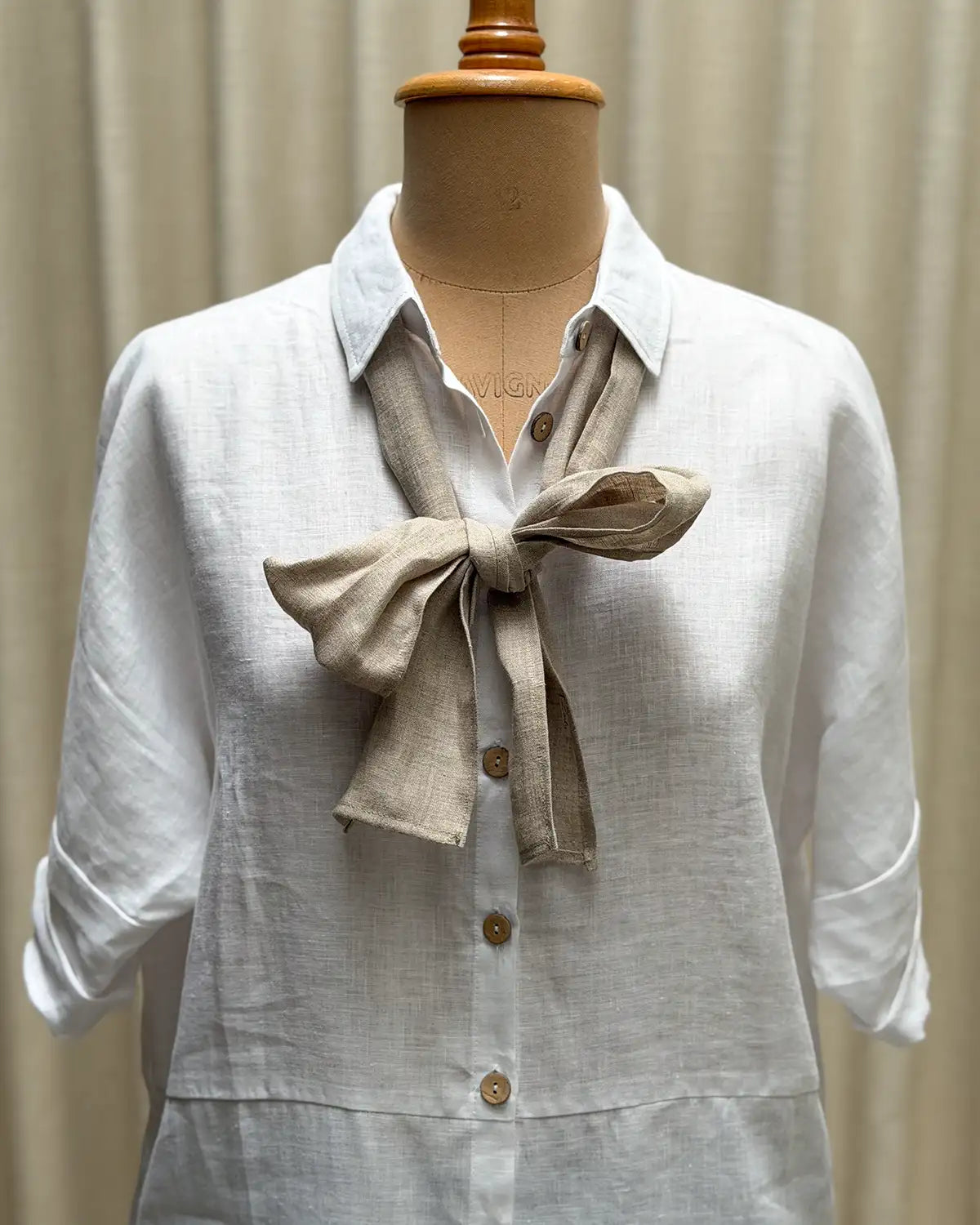 Linnesjal, smal (Beige)