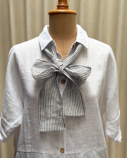 Linnesjal, smal (Svart/vit randig)