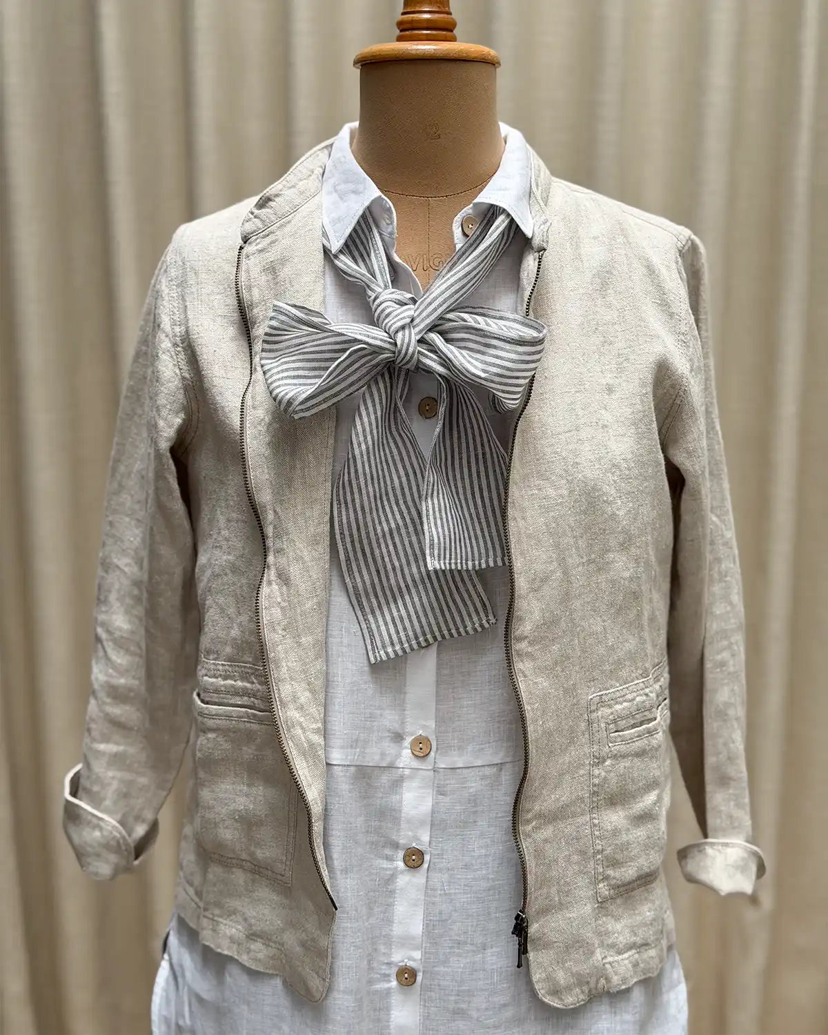 Linnesjal, smal (Svart/vit randig)