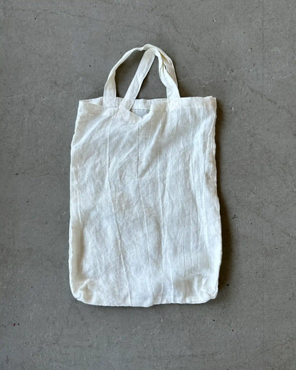 Shoppingbag i linne | Liten (Vit)