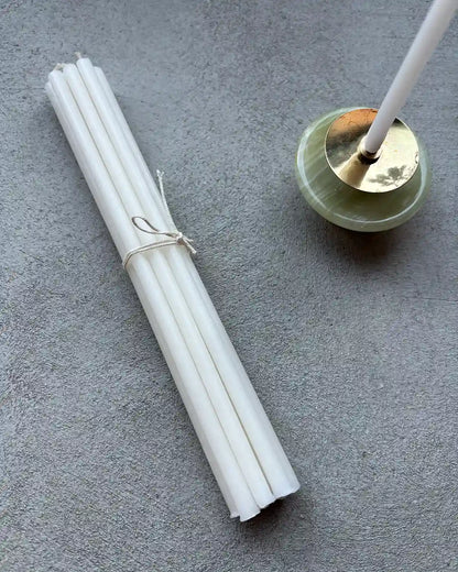 Bivaxljus (Vita) "Tårtljus", tunna (10-pack)