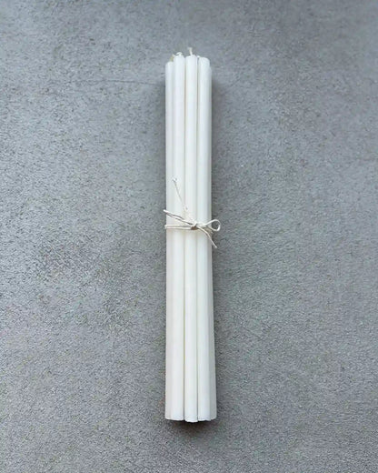 Bivaxljus (Vita) "Tårtljus", tunna (10-pack)